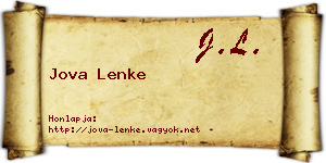 Jova Lenke névjegykártya